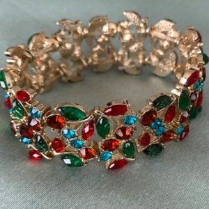 PRICE REDUCED! Multi-Colored Gemstones Stretch Bracelet